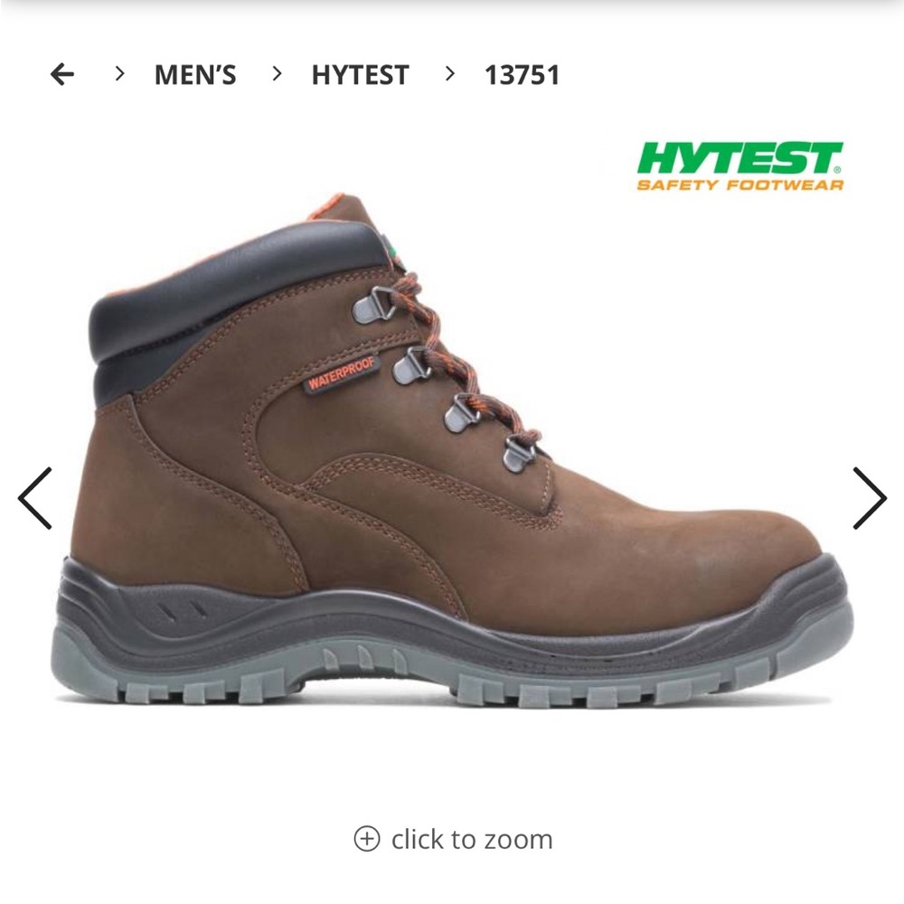 HYTEST
Men's 6" Brown Knox Direct Attach Steel Toe Waterproof SR Boot